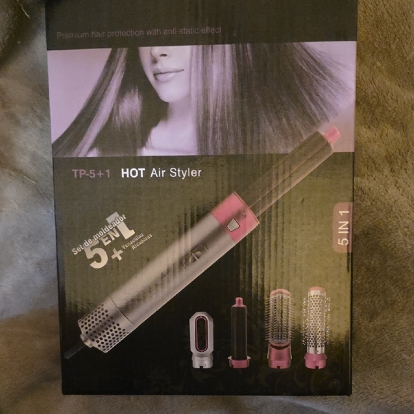 NIB TN 5+1 Hot Air Styler - Pink and Silver - Picture 1 of 1
